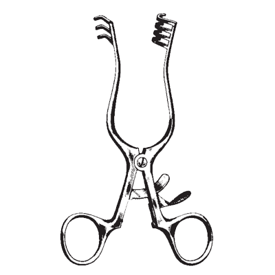 Retractor WEITLANER, 3x4 dinti, ascutit  L14cm