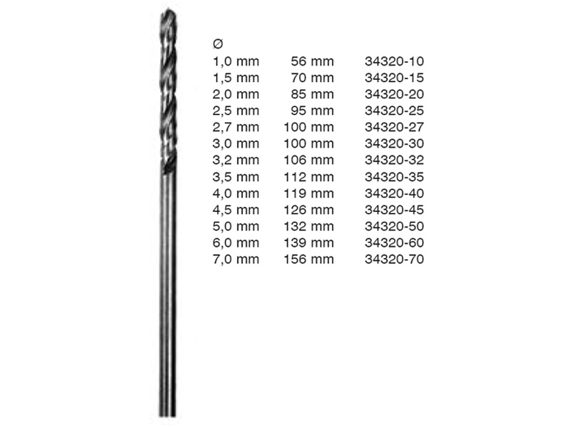 Burghiu cu Glattschaft  D1.5mm, L70mm