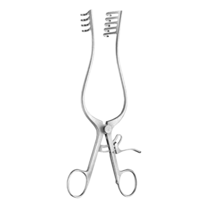 Retractor TRAVERS, bont, 4x5dinti, L21.5cm 