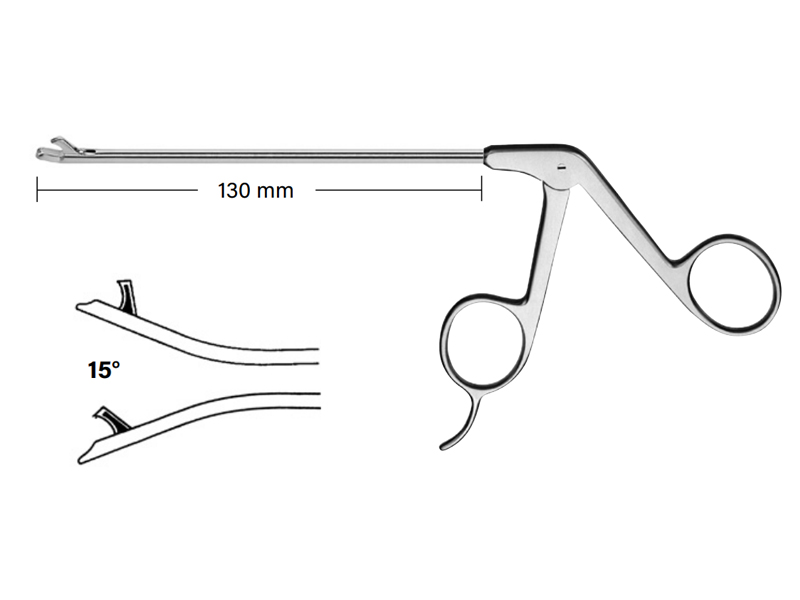 Pensa artroscopica tip Hook Punch  in jos 15grd., D3.4mm, L130mm/R441-034130-615 