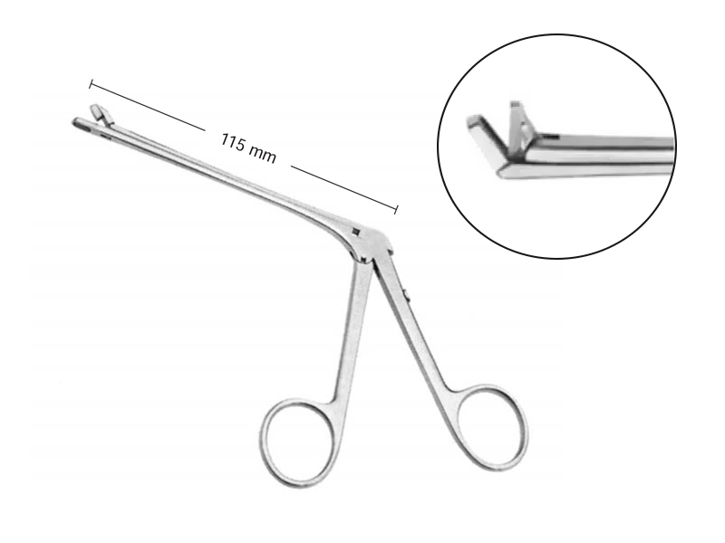 Forceps nazal, angulat in sus, 2.2x6.5mm, L115mm 