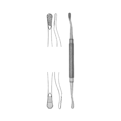 Pila oase, capat dublu, simpla si zimtata, 5mm, L18cm 