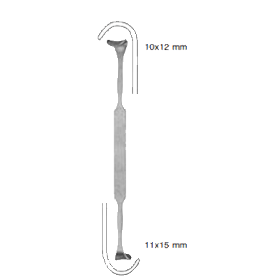 Retractor rose, 13 cm, 10x12 mm , 11x15 mm 