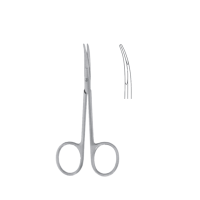 Foarfeca blefaroplastie KAYE, curba, varf zimtat L11.5cm