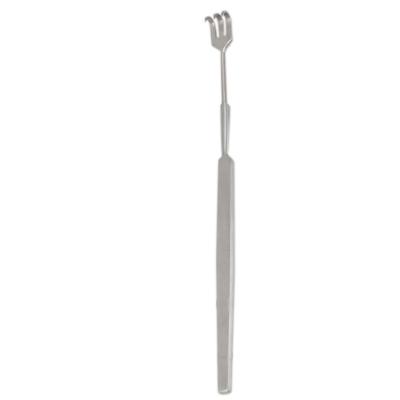 Retractor (trach.) bont furca 3 dinti, L16cm