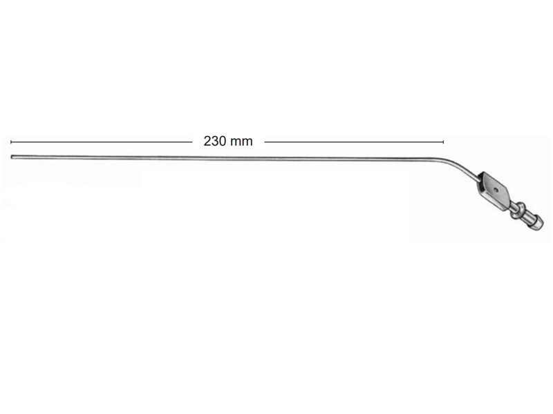 Tub aspirare laringeala, angulat, D2.5mm, L23cm 