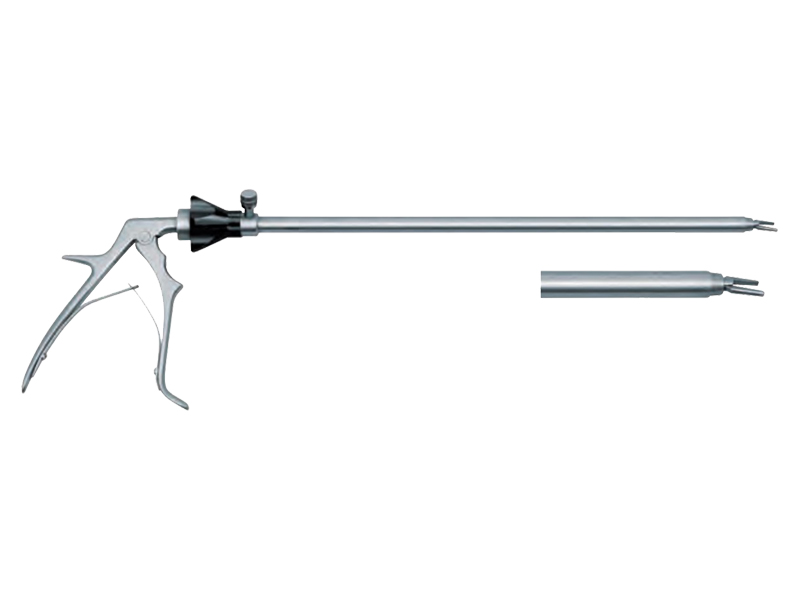 Clip aplicator pentru cleme de titan ETHICON, dimensiuni medii/mari, canal clatire LL, D10mm, L330mm 