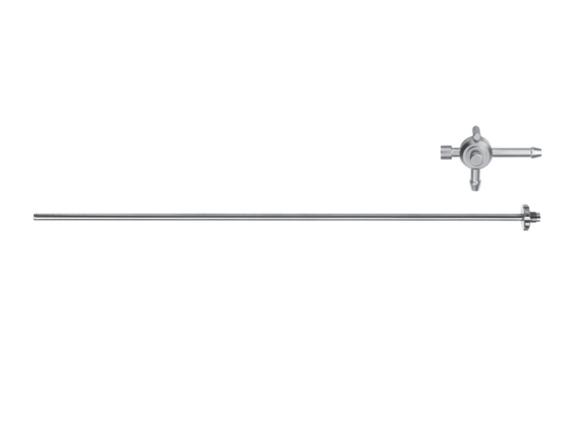 Set aspirare-irigare, maner cu valva cu 2 directii, canula cu 16 gauri, D5mm, L330mm 