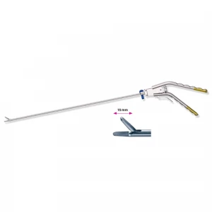 Portac, cu TC, drept, zimtat, maner axial, cu clichet, conexiune LL, falci 15mm, D5mm,  unghiular, L330mm