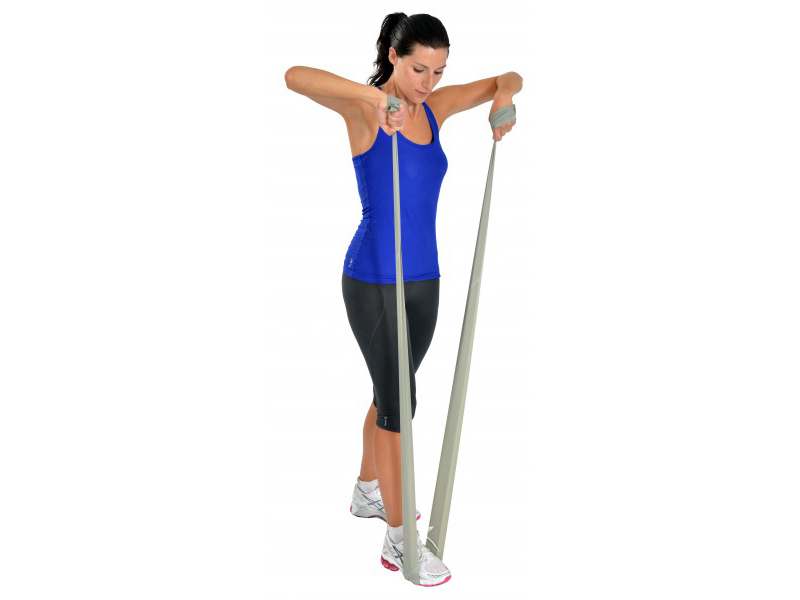 Banda elastica MOVES, L5.5m  crem, rezistenta foarte mica