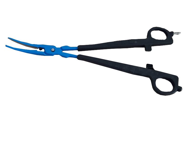 Pensa bipolara pentru sigilare vase, curba, varf 3mm, L28cm 