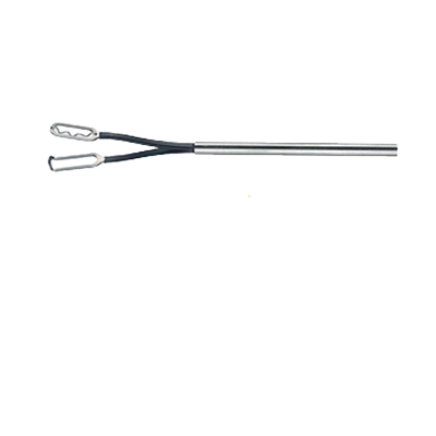 Insertie pensa prehensiune HIRSCH, bipolara, varf fenestrat cu fir, canal L340mm, D5mm, L17.5mm 