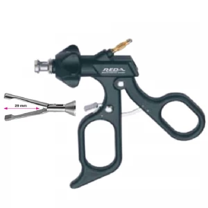 Pensa de prehensiune BABCOCK, actiune dubla, zimtata, maner ergonomic uni cu clichet, buton on/off, cu HF, pivotant, demontabil, falci 29mm, D10mm,  L330mm