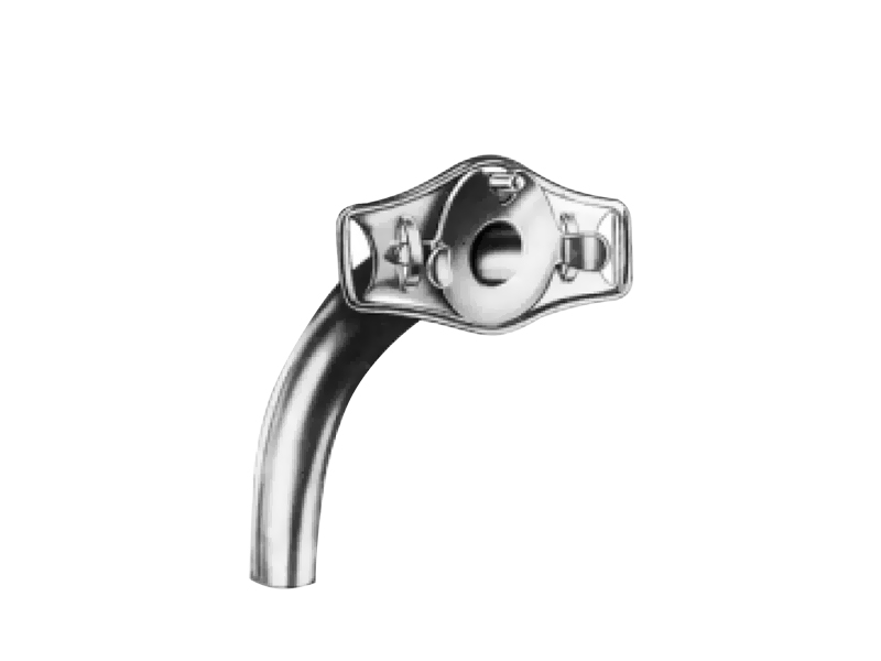 Tub traheostomie LUER, argint de alpaca,  D5mm, L50mm (Fig 1)