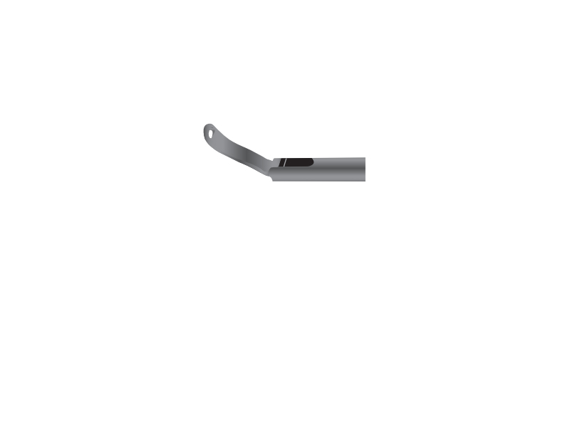 Endo-retractor pentru benzi elastice abdominale, varf bont, fenestrat, reglabil, adaptor LL pentru curatare, L360mm 