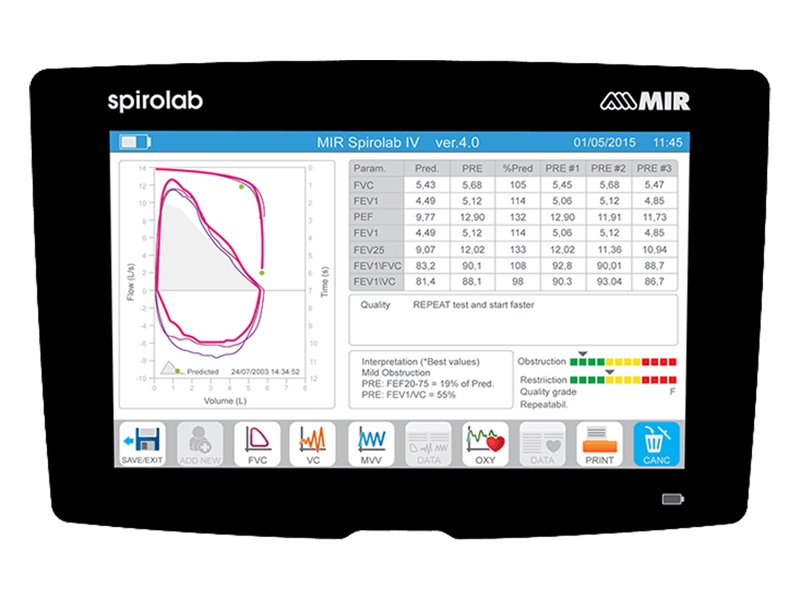 Spirometru fara turbina reutilizabila SPIROLAB NEW