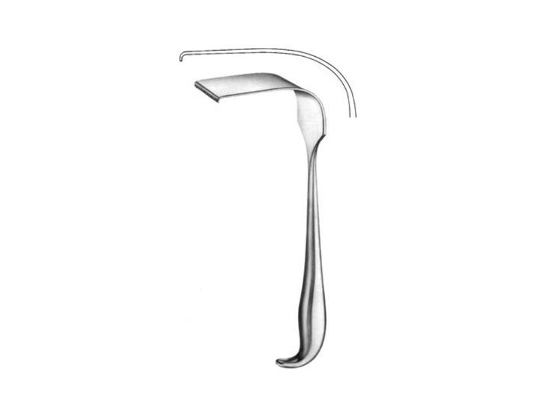 Retractor MEYERDING, 75x25 mm, L23 cm 