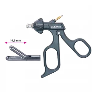 Pensa biopsie, actiune singulara, ovala, maner ergonomic, cu HF, pivotant, demontabil, falci 14.5mm, D5mm, L450mm 