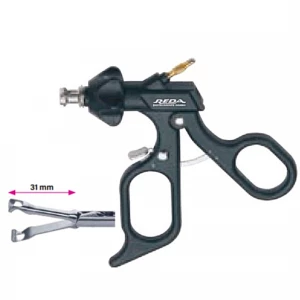 Clema BABKOCK, actiune dubla, dinti distali, maner ergonomic uni cu clichet, buton on/off, cu HF, pivotant, demontabil, falci 31mm, D5mm,  L330mm