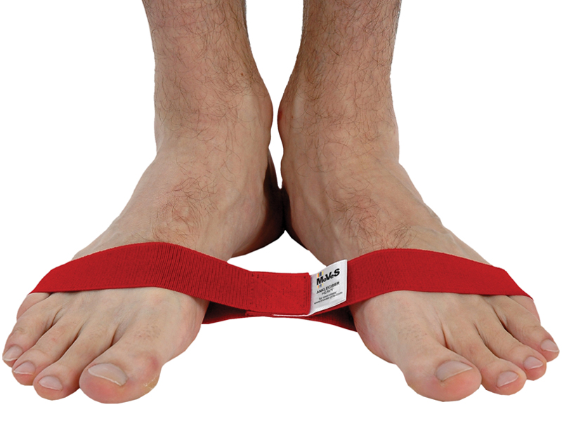 Banda elastica pentru glezna MOVES ANKLECISER, set 5buc  galbena, rezistenta mica