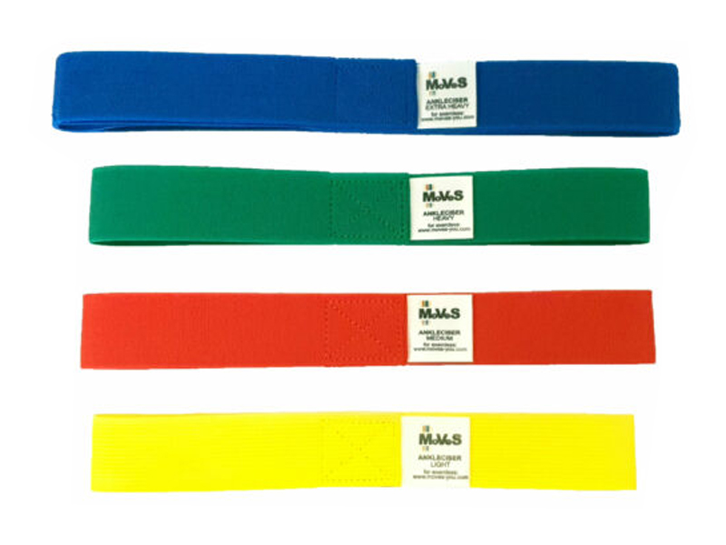 Banda elastica pentru glezna MOVES ANKLECISER, set 5buc  galbena, rezistenta mica