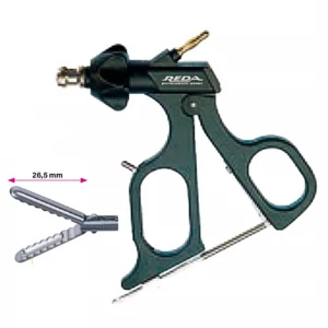 Pensa de prehensiune DAVIS&GEEK, cu rezervor, actiune dubla, maner ergonomic uni cu clichet, maneta on/off, cu HF, pivotant, demontabil, falci 26.5mm, D5mm,  L330mm