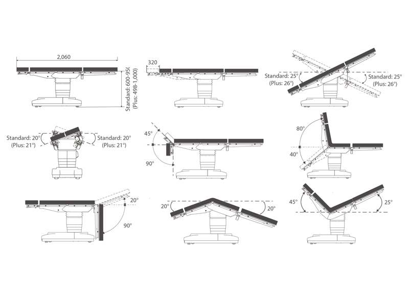 Masa chirurgicala MINDRAY HYBASE 6100 STANDARD 