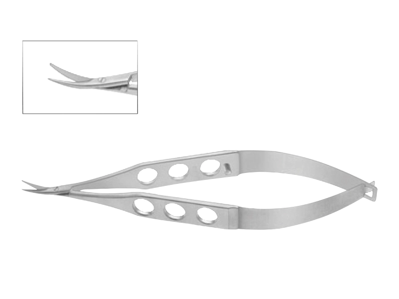 Foarfeca cornee CASTROVIEJO, curba, varf bont, lame mari 