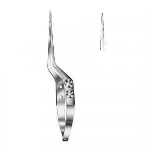 Foarfeca YASARGIL, forma de baioneta,  varf drept, L200mm