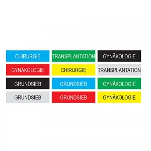 Indicator din aluminiu, negravat, 50x18mm,  galben