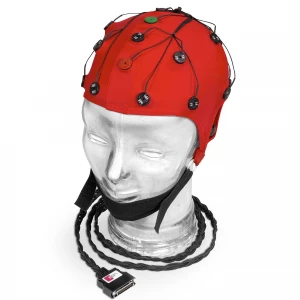 Casca EEG BE PLUS PRO, Ag/AgCl, ciorap  21 electrozi, rosie, adult L, marime 54-58cm