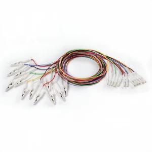 Cablu EEG pentru electrod de tip punte, L120cm  conectori tip cleste 1.5mm