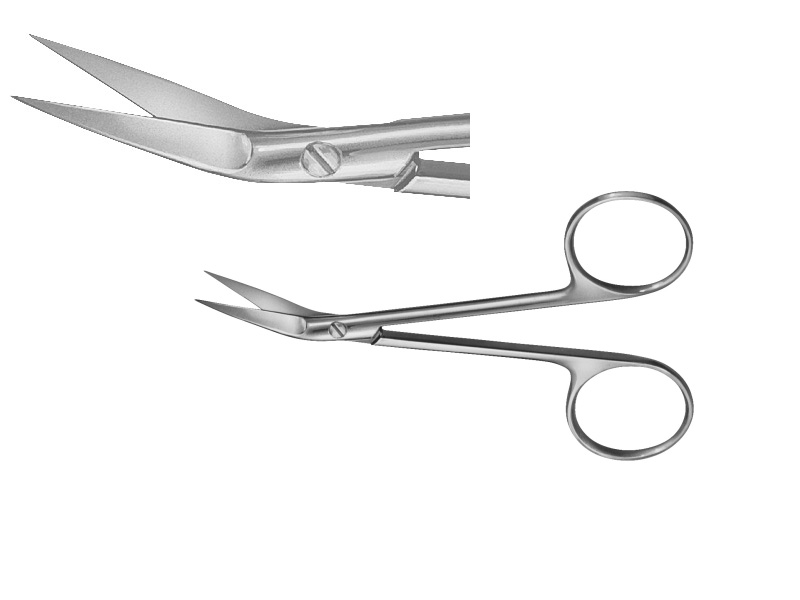 Foarfeca operatii IRIS, delicata,  unghiulara, L11cm