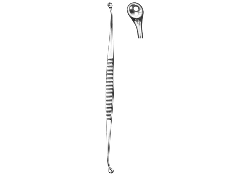 Extractor comedon UNNA, dublu, L14cm,  rotund