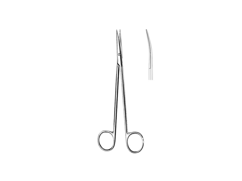 Foarfeca neurochirurgie, L15cm,  curba