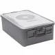 Container sterilizare, capac argintiu perforat, capac de siguranta, baza neperforata,  465x280x150mm