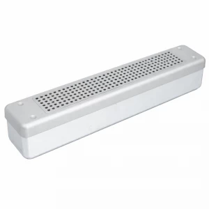 Container sterilizare endoscoape, capac argintiu perforat, baza neperforata, 450x70x70mm 