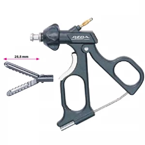 Pensa de prehensiune DAVIS&GEEK, cu rezervor, actiune dubla, maner ergonomic uni cu clichet, cu HF, pivotant, demontabil, falci 26.5mm, D5mm, L450mm 