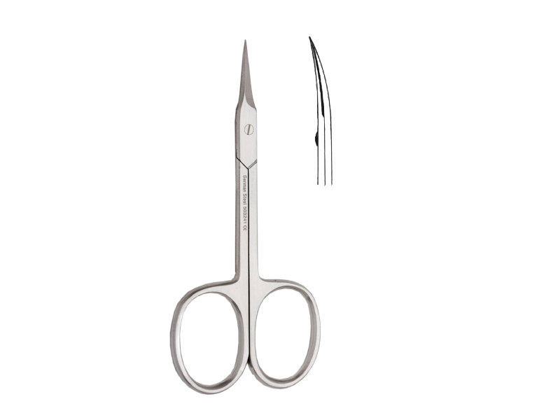 Foarfeca oftalmologica GRADLE, varf ascutit, L9.5cm,  curba