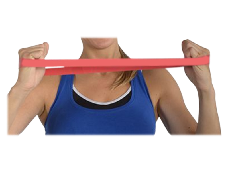 Banda elastica circulara MOVES LOOP, D30cm, set 10buc  rosie, rezistenta medie