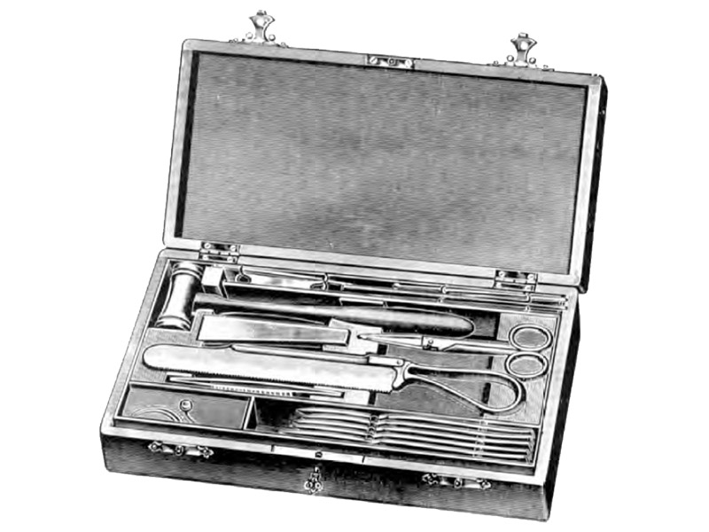 Trusa disectie post-mortem, 19 piese 