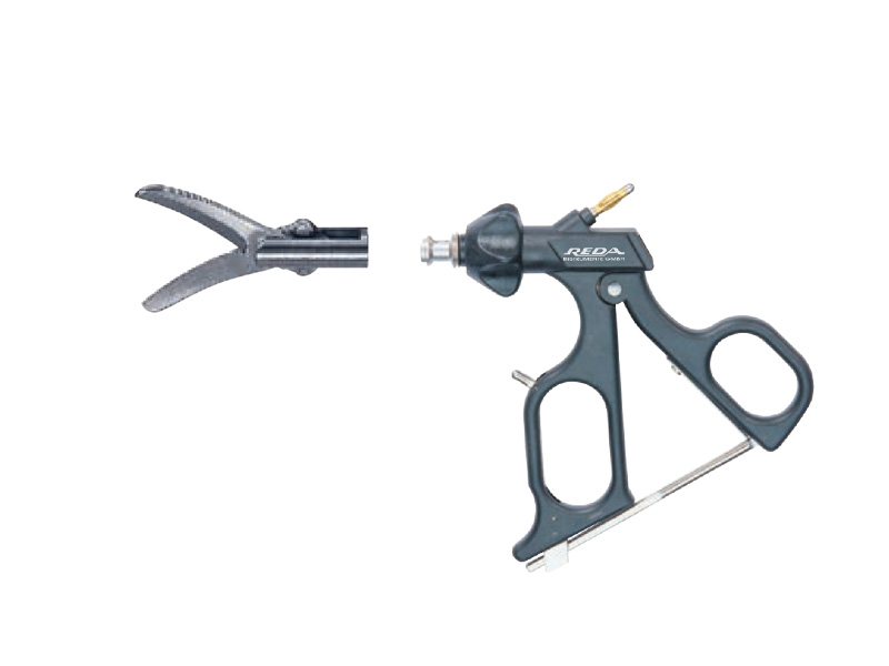 Foarfeca METZENBAUM, curba, dubla actiune, cu maner HF, D3mm, L210mm 