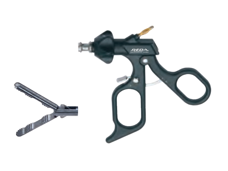 Pensa prehensiune MAXIGRIP, atraumatic, maner ergonomic cu clichet, cu HF, pivotant, demontabil, D5mm, L360mm 