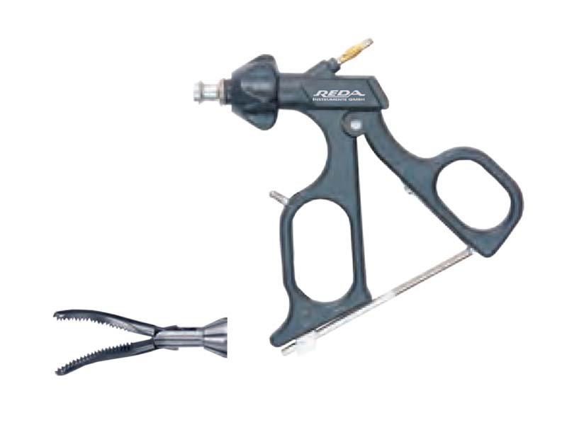 Pensa prehensiune MARYLAND, maner ergonomic uni cu clichet, cu HF, pivotant, demontabil, falci 24mm, D10mm, L330mm 