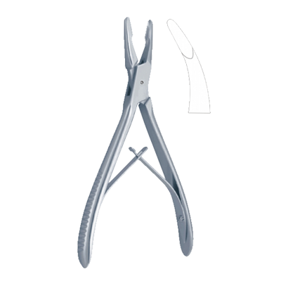 Rongeur pentru os JANSEN, 5mm, L17cm,  curb