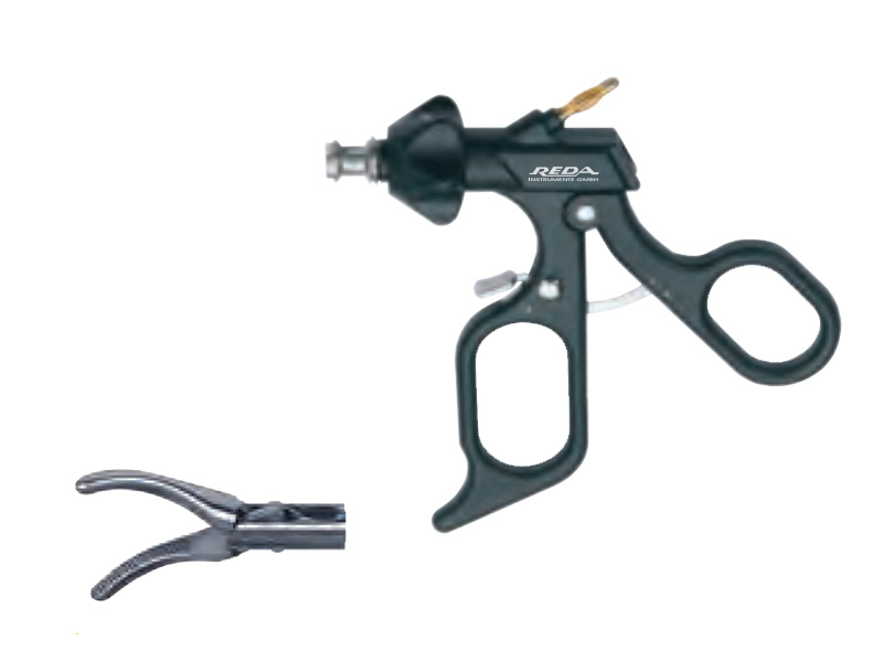 Pensa preheniunea KELLY, curba, maner ergonomic cu clichet, cu HF, pivotant, demontabil, D5mm, L330mm 