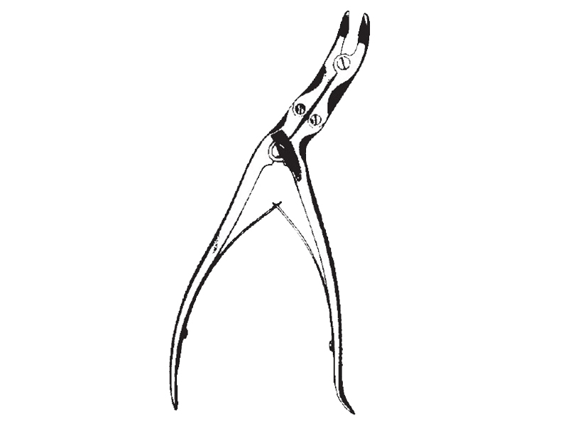 Rongeur pentru os SCAGLIETTI, dreapta, varf 7mm, L26cm 