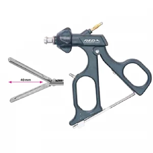 Pensa intestinala DORSEY, actiune dubla, maner ergonomic uni cu clichet, maneta on/off, cu HF, pivotant, demontabil, falci 40mm, D5mm, L330mm 