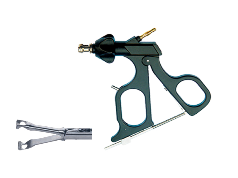 Clema BABKOCK, dinti distali, maner ergonomic uni cu clichet, cu HF, pivotant, demontabil, D5mm, L330mm 