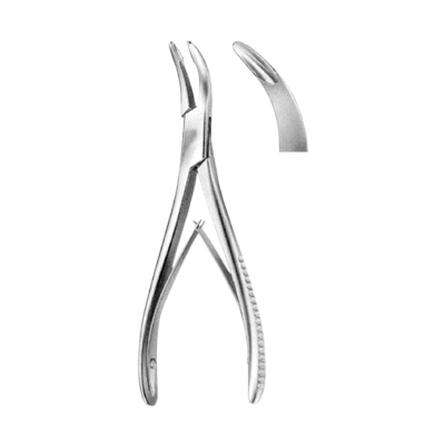 Rongeur pentru os BANE-HARTMANN, curb, varf 4.5mm, L17.5cm 